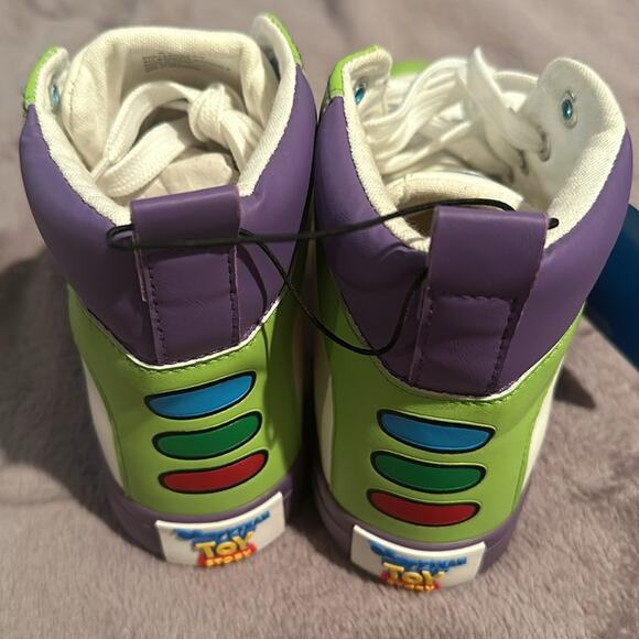 NWT Disney Pixar Toy Story 4 Buzz Light Year High Tops Sneakers M7 W970-000 - Picture 3 of 5